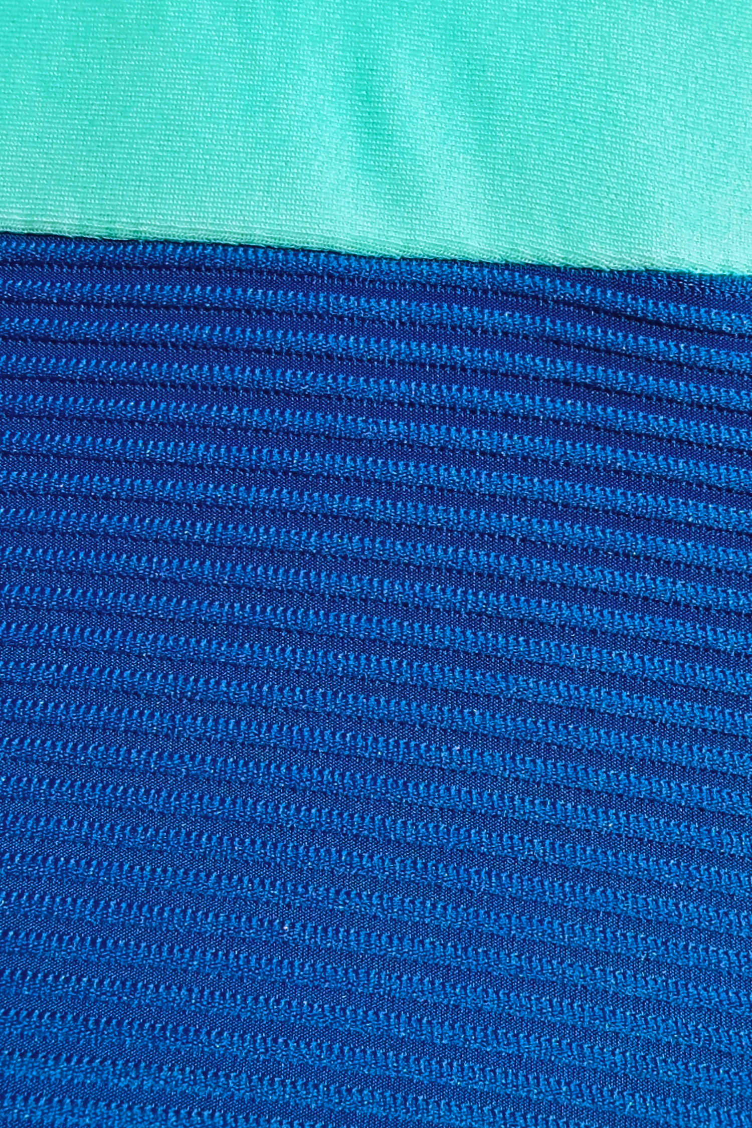 Bikini taille haute à bande et à bloc de couleur bleu