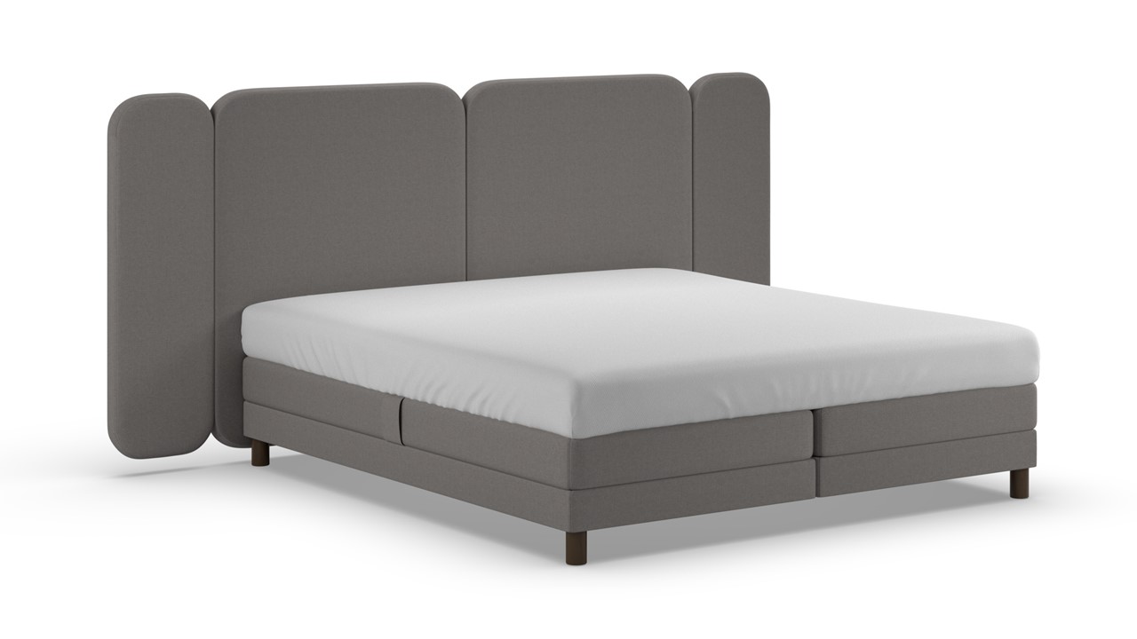 Elektrische boxspring Ridge met Kårlsson Excellence matras - Warm wool dark grey