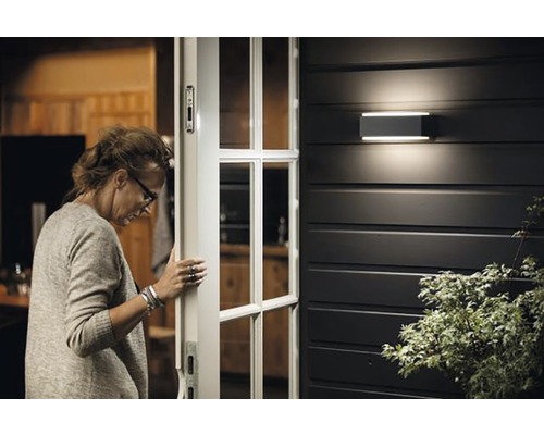 LED buitenwandlamp 2x4,5W 1000 lm 2700 KB 20,3 cm antraciet