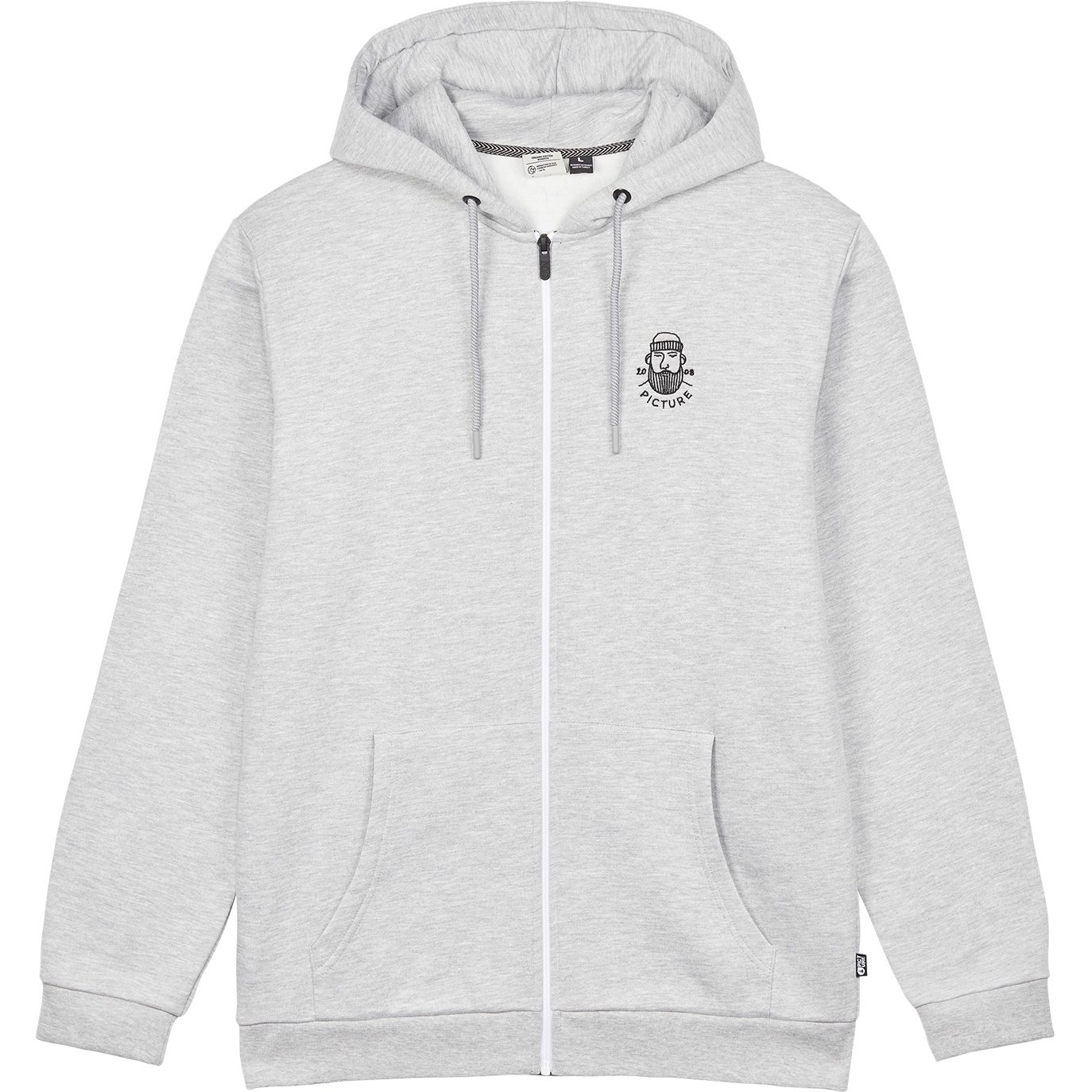 Picture Chewko Zip Hoodie Herren grey melange