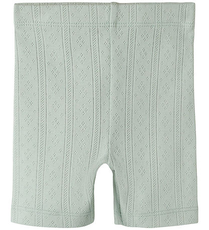 Name It Radlershorts - NmfJsilke - Aqua Grau m. Lochmuster