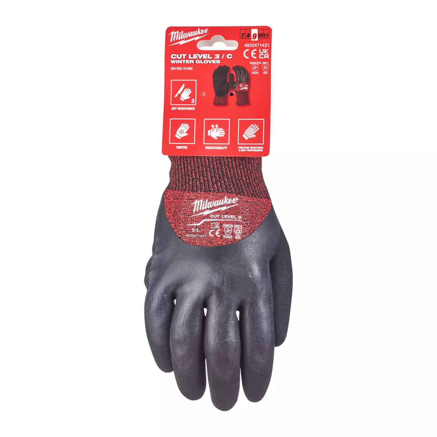 Milwaukee 4932471348 Winterhandschoenen - Snijklasse 3 - 9/L