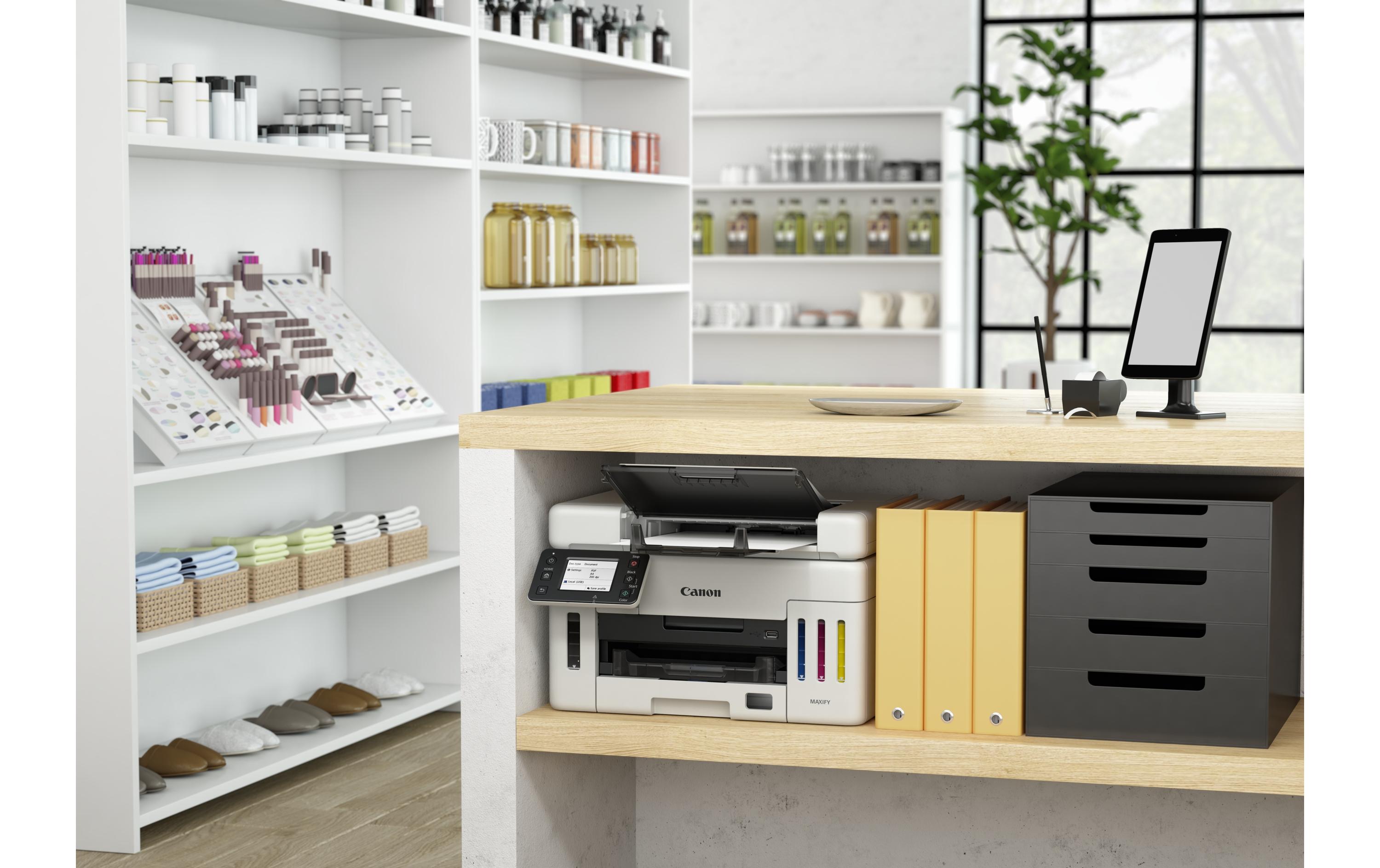 Multifunktionsdrucker GX6550<br>Multifunktionsdrucker mit nachfüllbaren Tintentanks mit hoher Reichweite für den hochproduktiven Druck von Dokumenten
