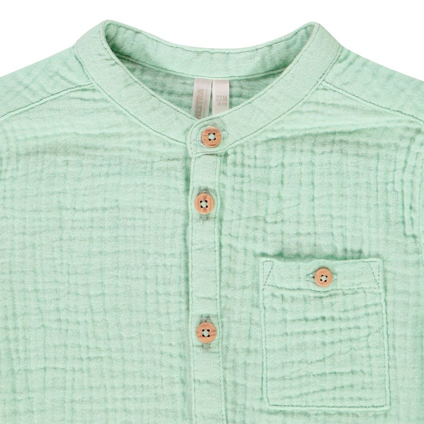 Chemise double gaze de coton pour bébé garçon - Vert