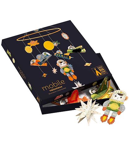 Djeco Baby-Mobile - Papier - 50 x 20,5 cm - Raumschiffe