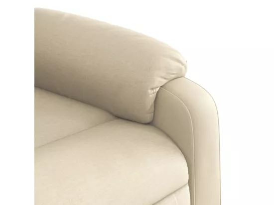 Fauteuil massant inclinable Crème Tissu