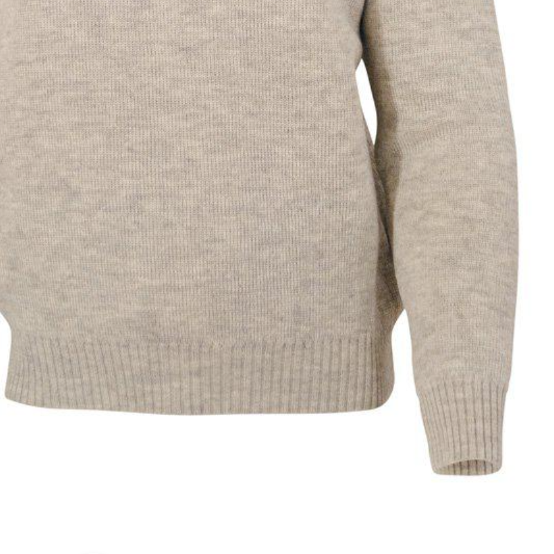 Ivanhoe trui NLS Elm Birch half zip ongeverfde wol