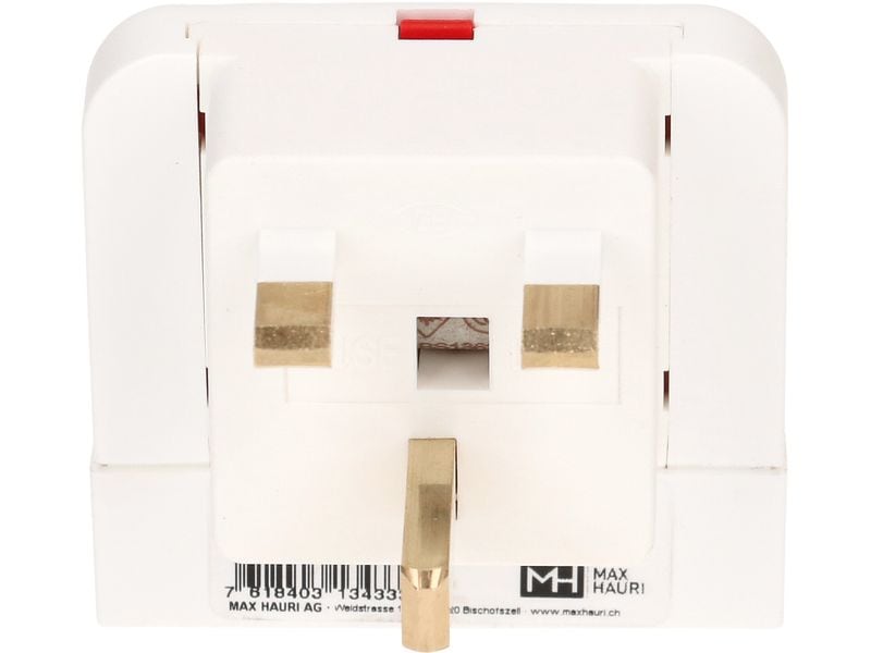 Max Hauri Reiseadapter Grossbritannien / Typ 13, 3-polig, W Steckdosenadapter