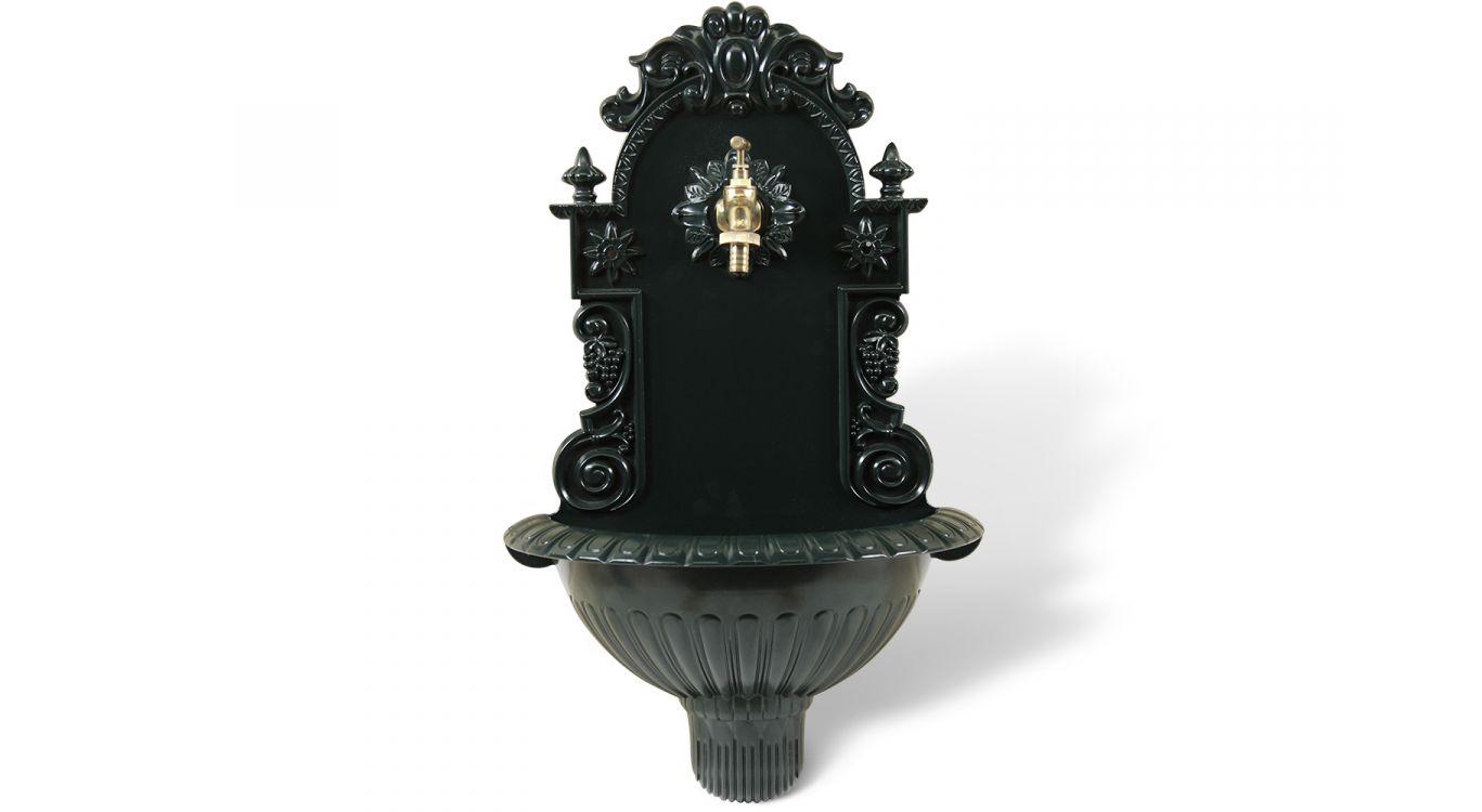 Fontaine de jardin aluminium vert 37x18.5x61.5cm