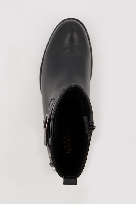 Leder-Stiefeletten, Nappaleder, Zipper, Weite H