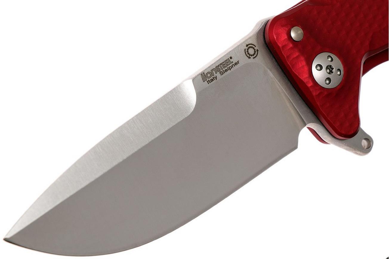 LionSteel SR11 Aluminum Red, satin blade, SR11 A RS zakmes