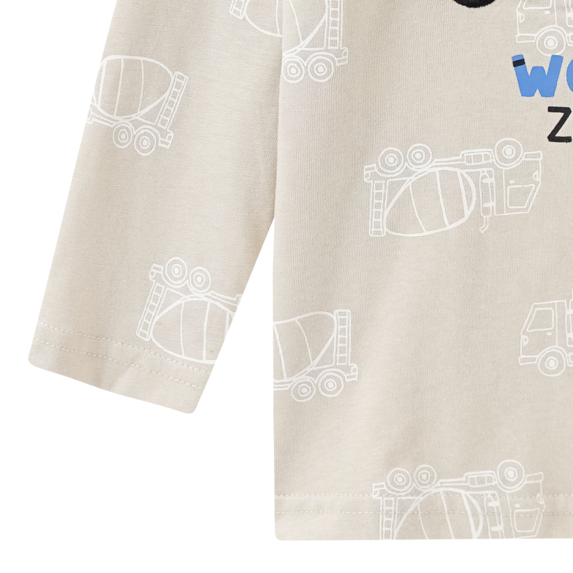 Topolino Jungen Langarmshirt mit Stickerei beige