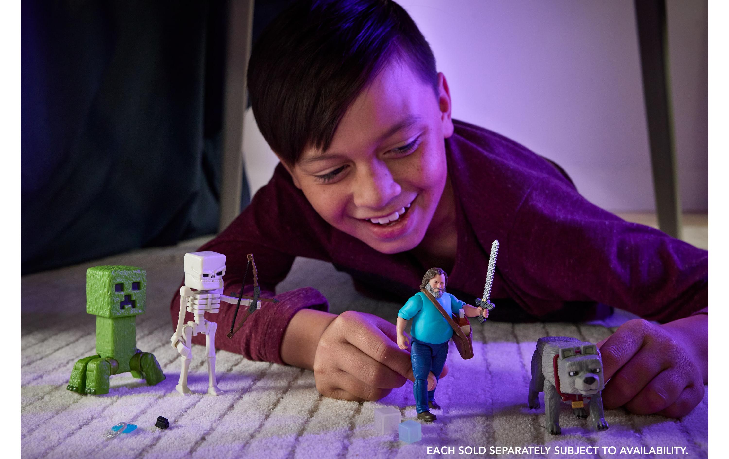 Minecraft Dennis der Wolf Actionfigur und Zubehör 8 cmKinderspielzeugfigur