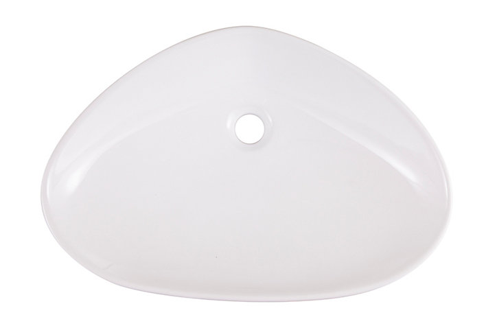 Vasque salle de bains à poser GoodHome Citrine en céramique coloris blanc l.58 x P.58 x H.14 cm