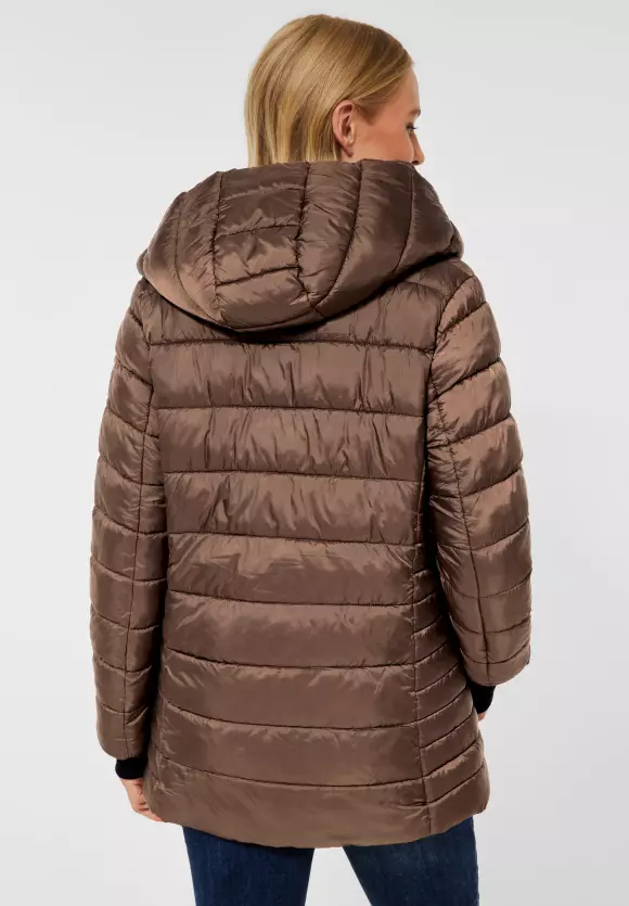 Gesteppter Kurzmantel - cocoa brown