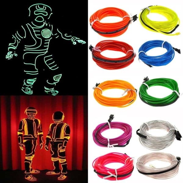 Glowstrip batteridrevet LED-lysstripe med fosforbelegg grønn - 3 meter