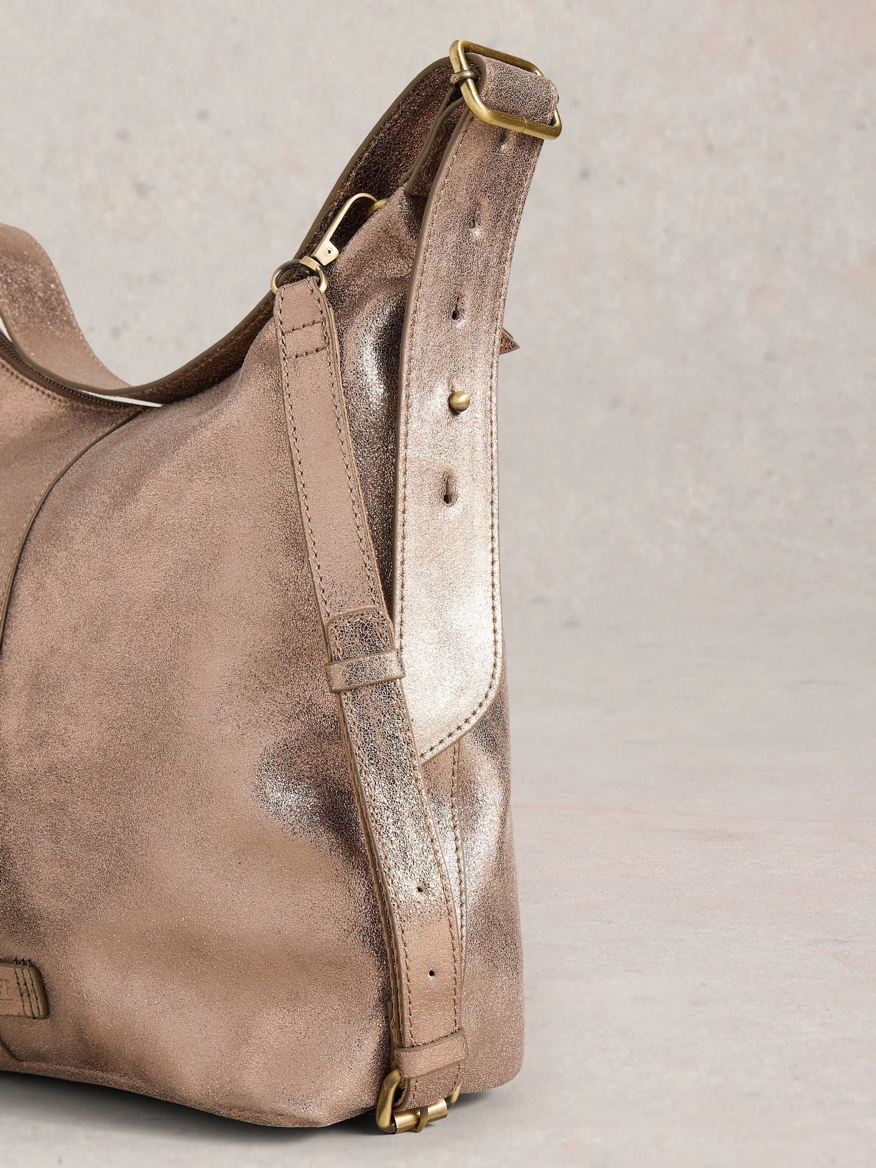 Goud - White Stuff Sophia Leather Cross-Body Bag