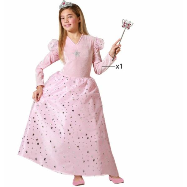 BigBuy Fantasia para Crianças Cor de Rosa Fada 7-9 Anos
