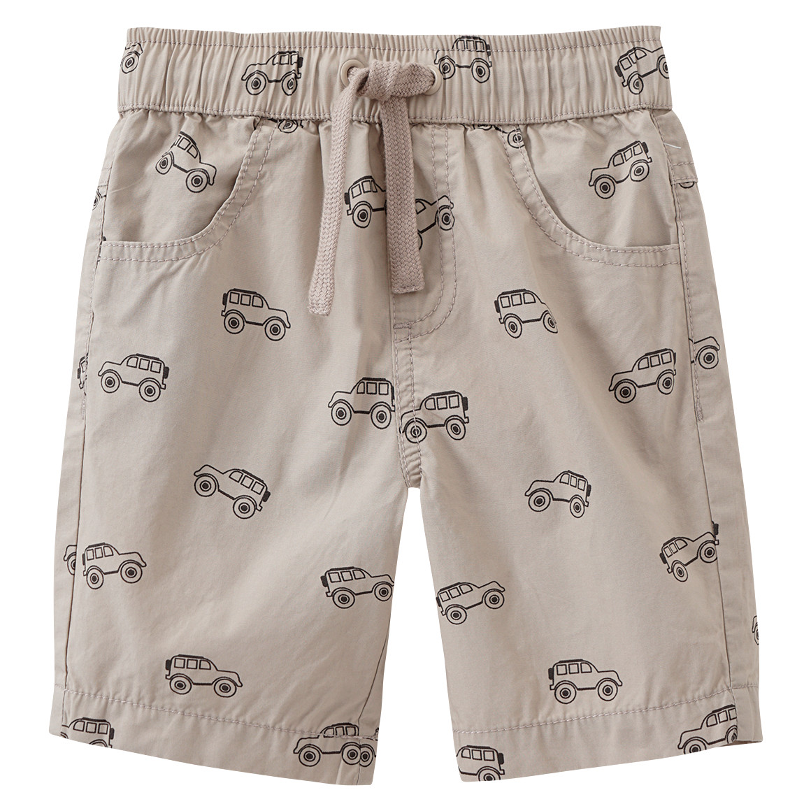 Topomini Baby Shorts mit Autos allover beige