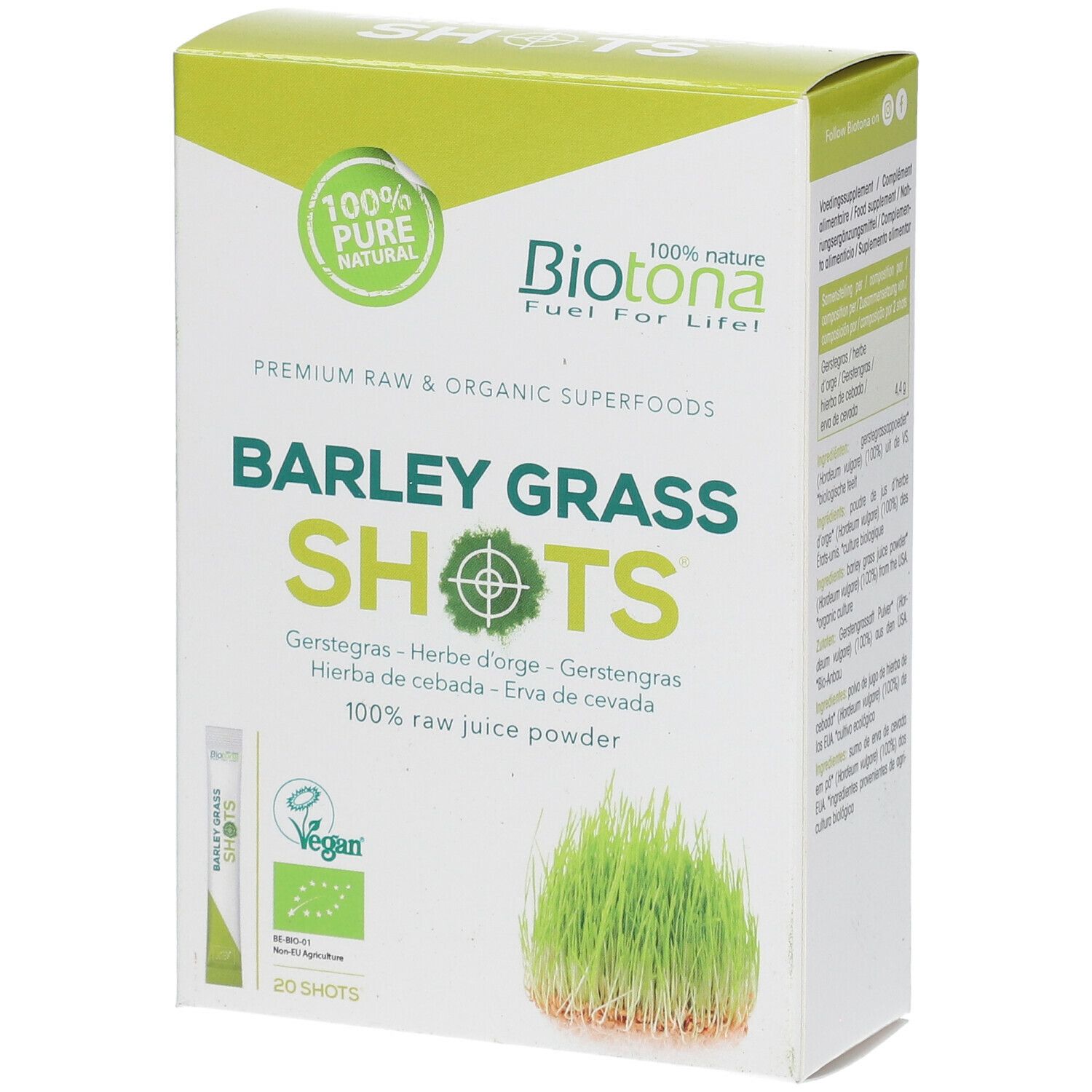 Biotona Gerstengras Raw Shots Bio