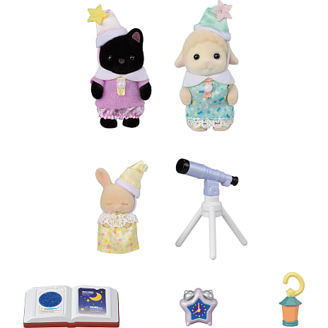 Sylvanian Families børnehavevenner - sleepover party trio