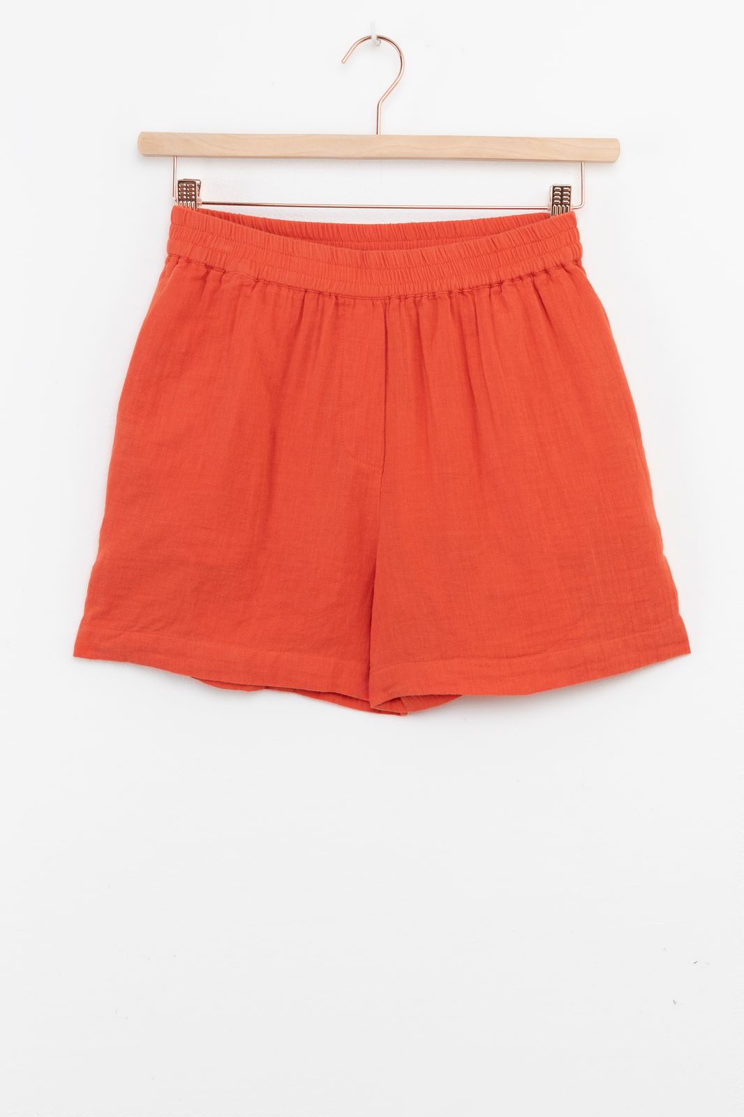Oranje mousseline shorts