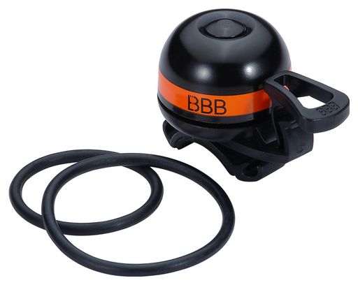 Sonnette BBB EasyFit Deluxe Noir/Orange