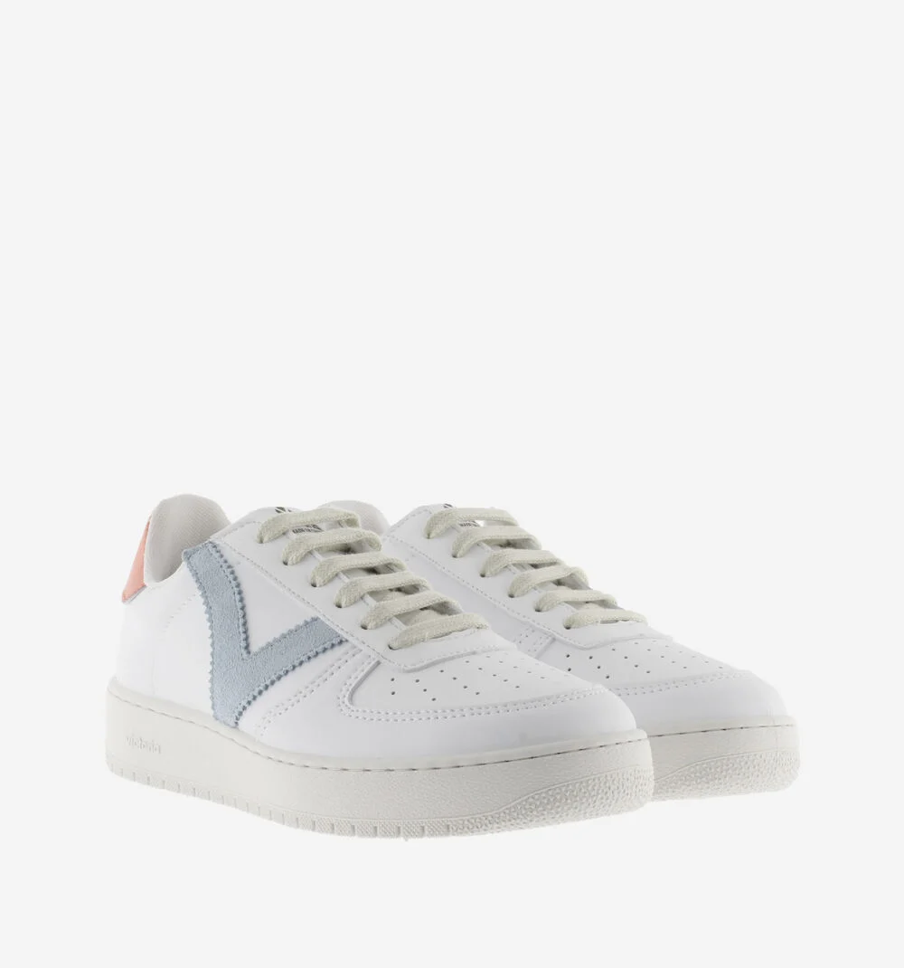 MADRID EFFET CUIR CONTRASTANT Baskets sport unisexe CELESTE