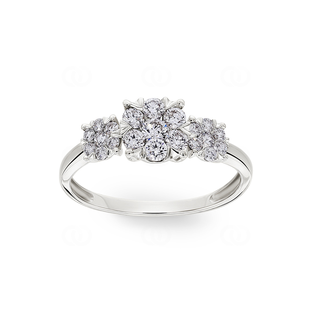 Verlobungsring 750/18 K Weissgold mit Diamanten 0.50 ct H/si by CHRISTIAN