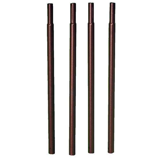 Tubes ronds en acier à enfoncer x4, coloris fer vieilli H. 40 cm