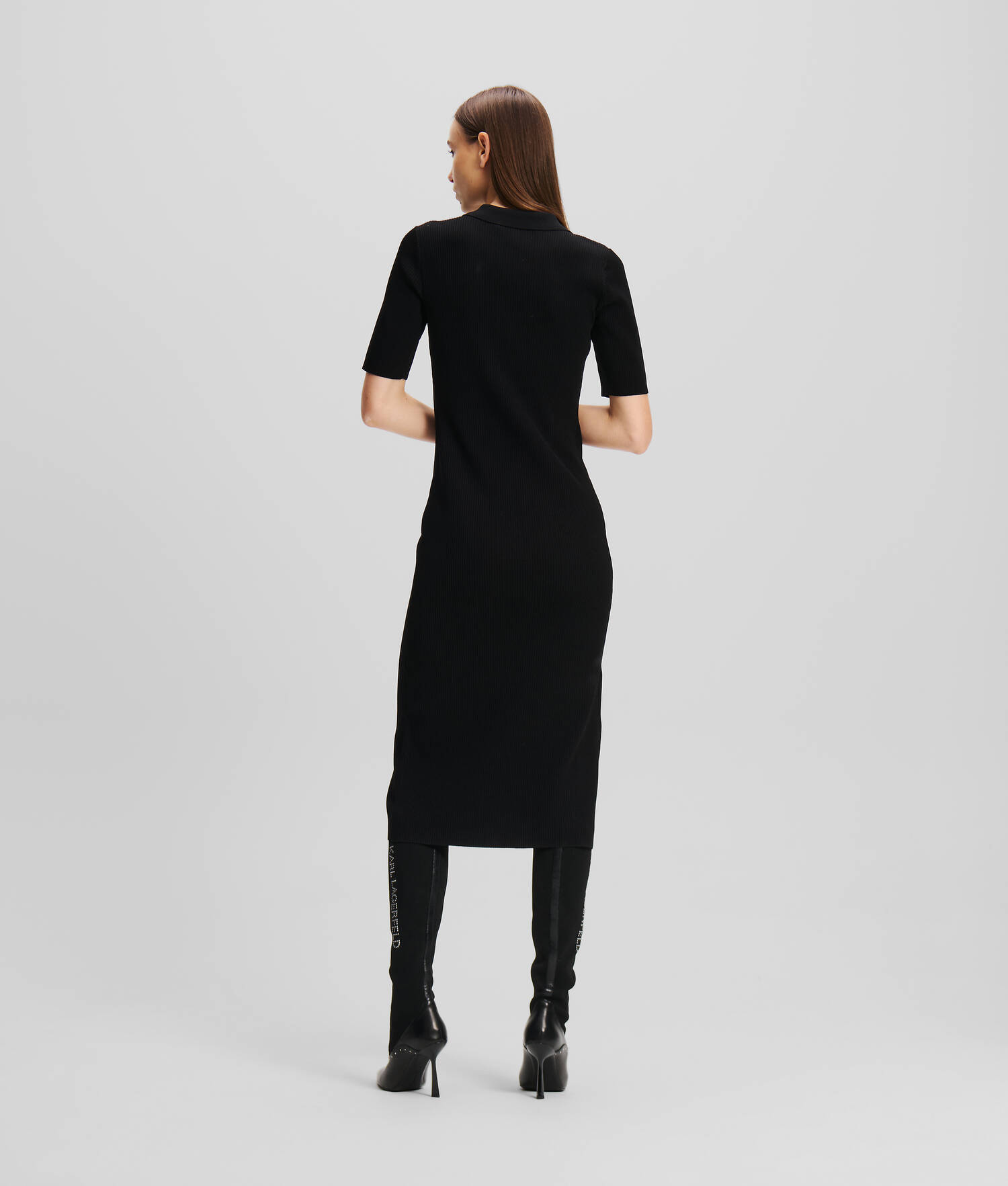 ROBE EN TRICOT AVEC GALON À LOGO KARL