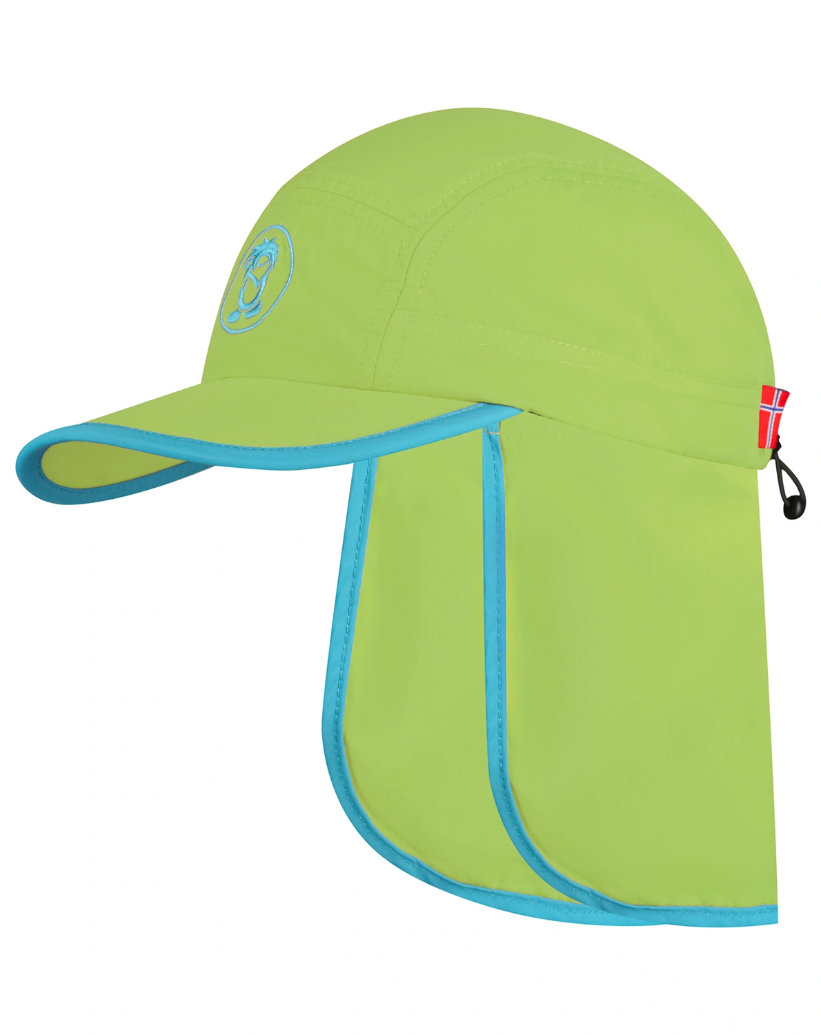 Sonnenschutz-Kids TROLL CAP XT mit Nackenschutz in kiwi/vivid blue