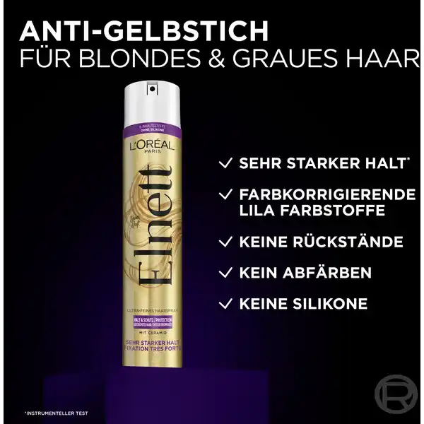 Ultra-Feines Haarspray Anti-Gelbstich Sehr starker Halt
