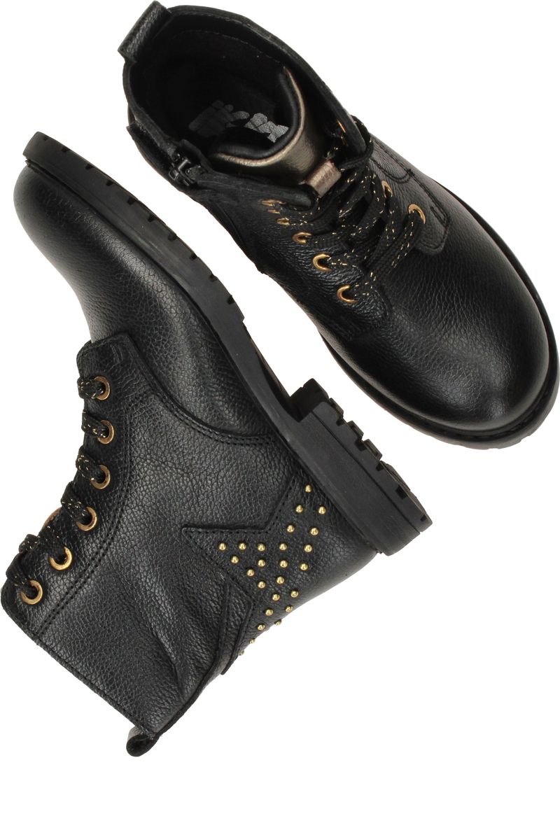 IK-KE Veterboots Zwart Meisjes
