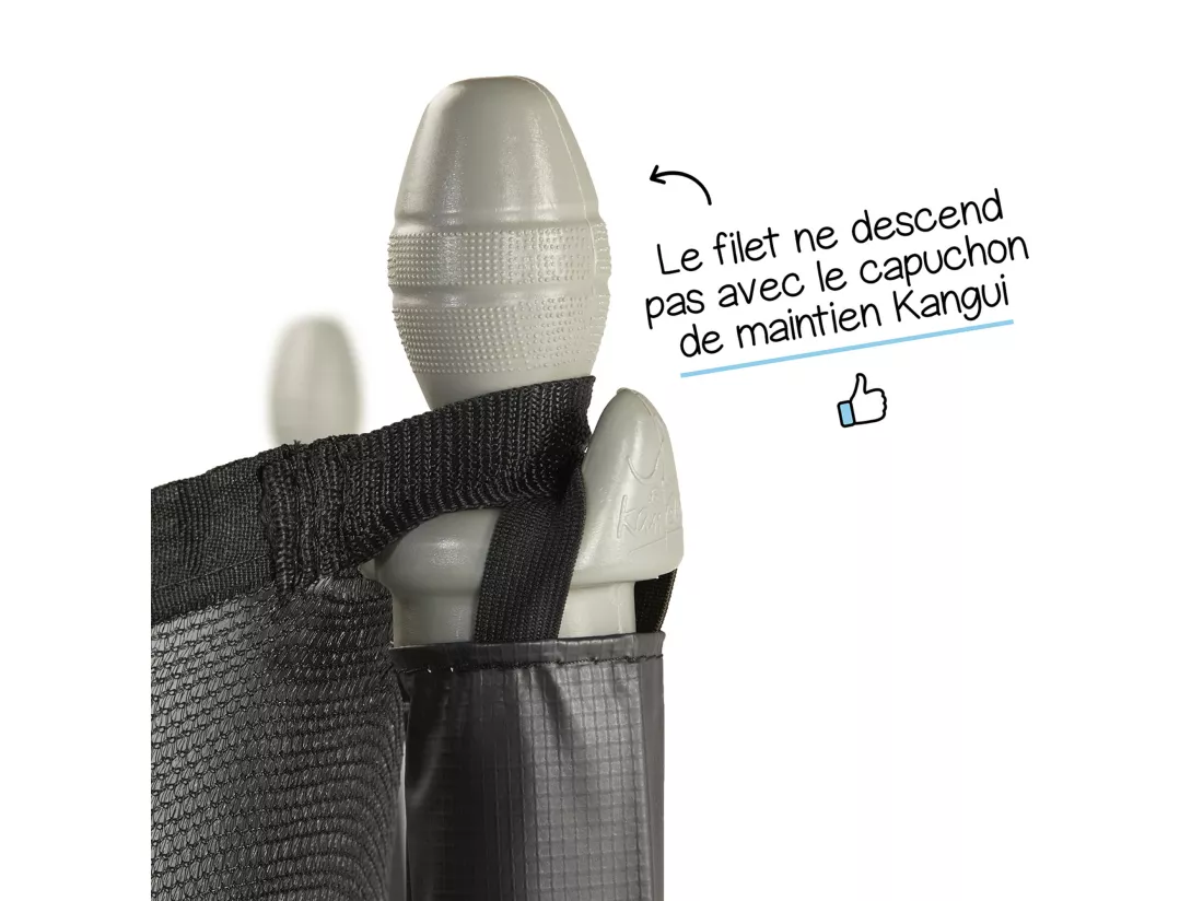 Kangui - Trampoline de jardin 366 cm + filet de sécurité + échelle | Normes EU | Montage facile