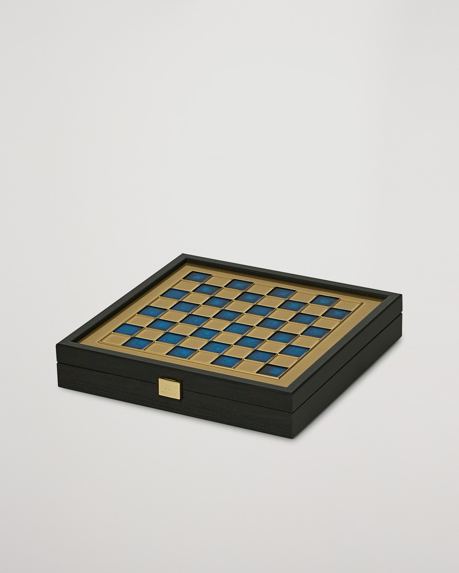 Manopoulos Greek Roman Period Chess Set Blue