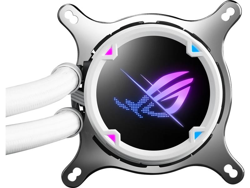 ASUS ROG Wasserkühlung Strix LC II 240 ARGB WHITE EDITION All-in-One Flüssig-CPU-Kühler mit Aura Sync RGB und mit 2x 120 mm Lüfter