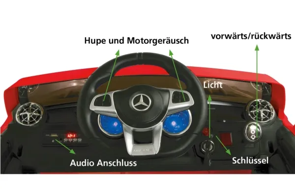 Jamara Mercedes SL65, 3 År, 4 hjul, Rød, Batterier påkrævet