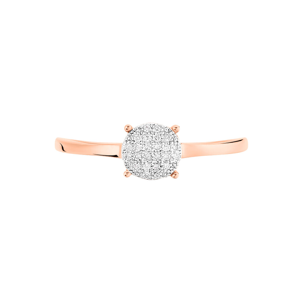 Bague Princesse Or Rose Diamant