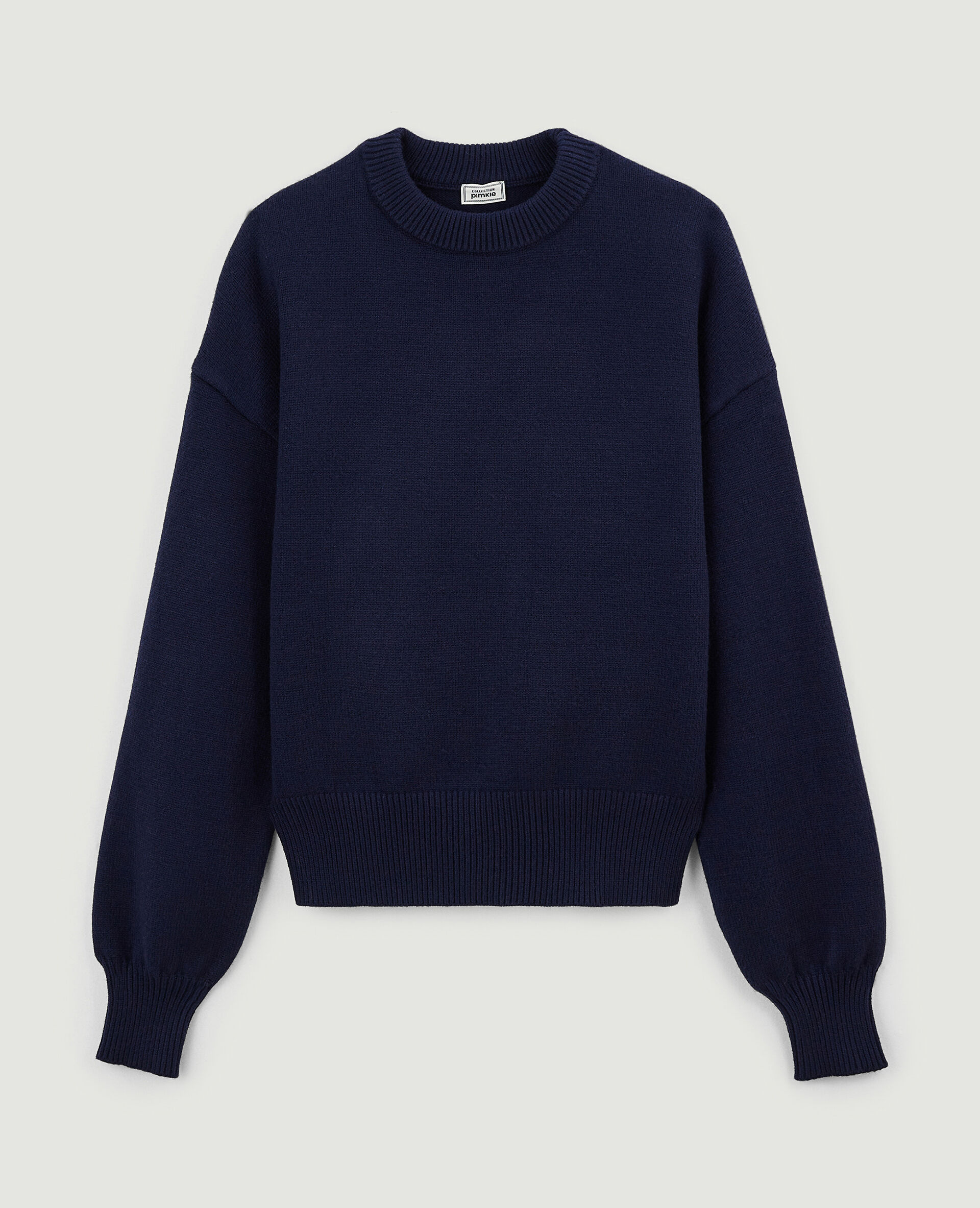 Pull col rond - Bleu marine