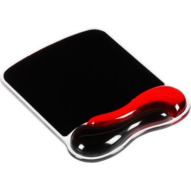 Tapis souris avec repose-poignet ergonomique en gel Kensington noir / rouge
