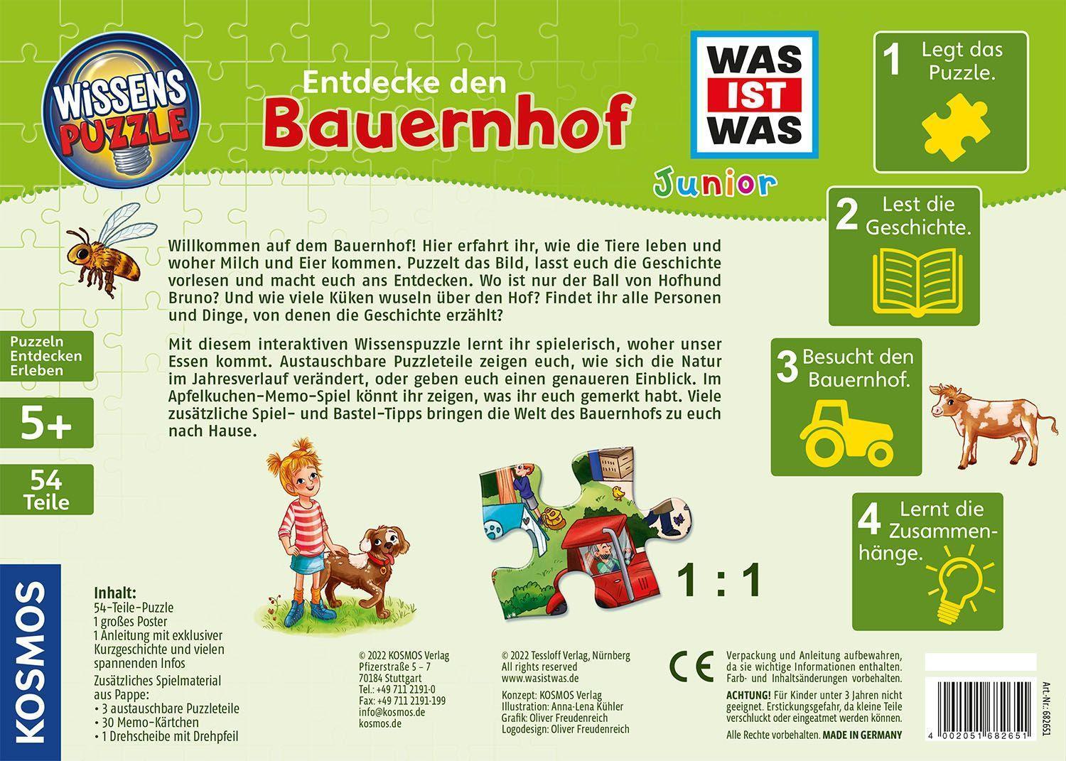 Puzzle WISSENSPUZZLE WAS IST WAS JUNIOR ENTDECKE DEN BAUERNHOF