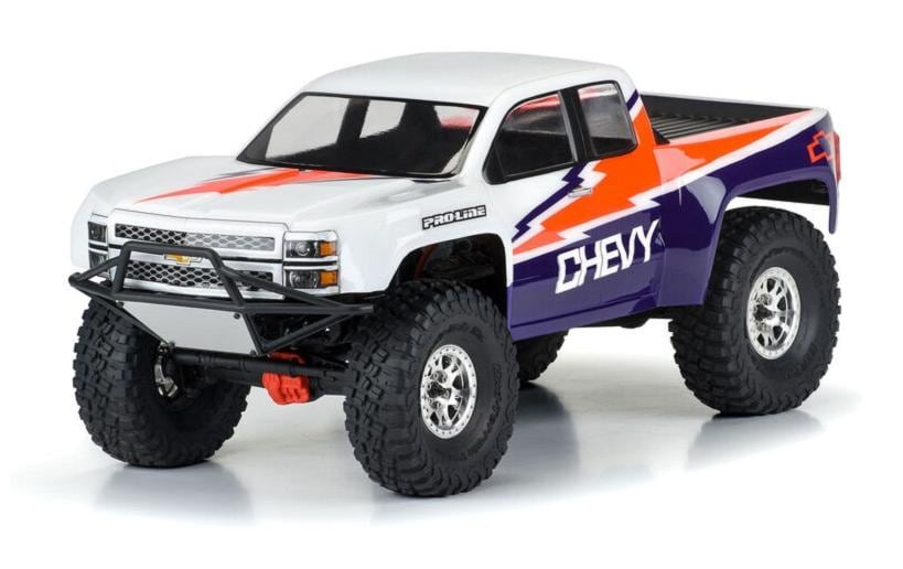 Karosserie Chevy Silverado 2015 Pre-Runner unlackiert, 1:10Karosserie für Crawler mit 353 mm Radstand