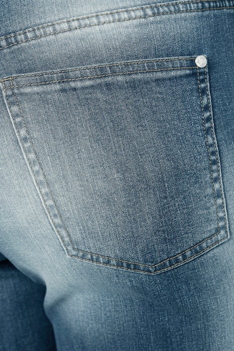 Boyfriend-Jeans, Glitzer Totenköpfe, Destroy-Effekte, 5-Pocket
