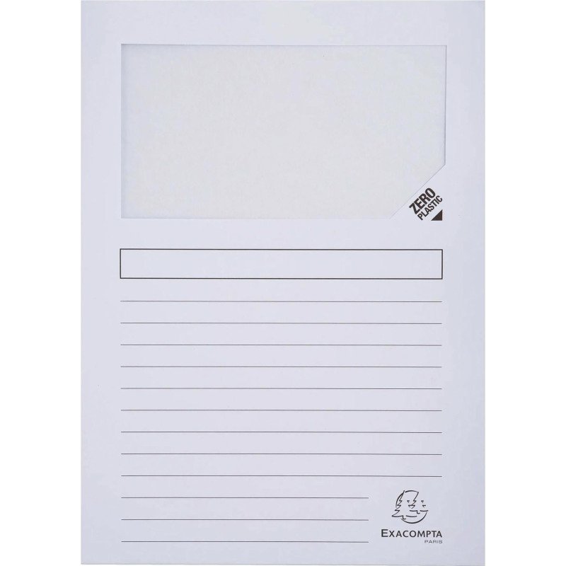 Chemise coin papier avec fenêtre Forever Exacompta couleurs assorties vif - Paquet de 25