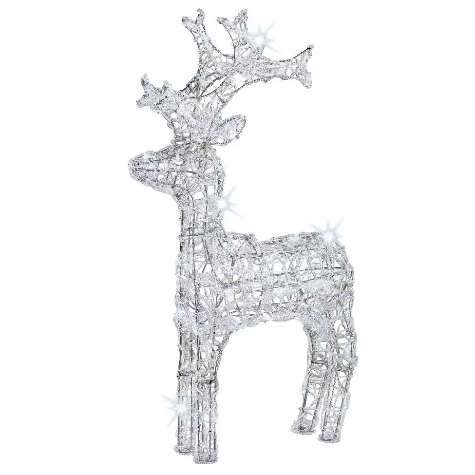 Renne lumineux 50 LED (H60 cm) Pilou Blanc froid