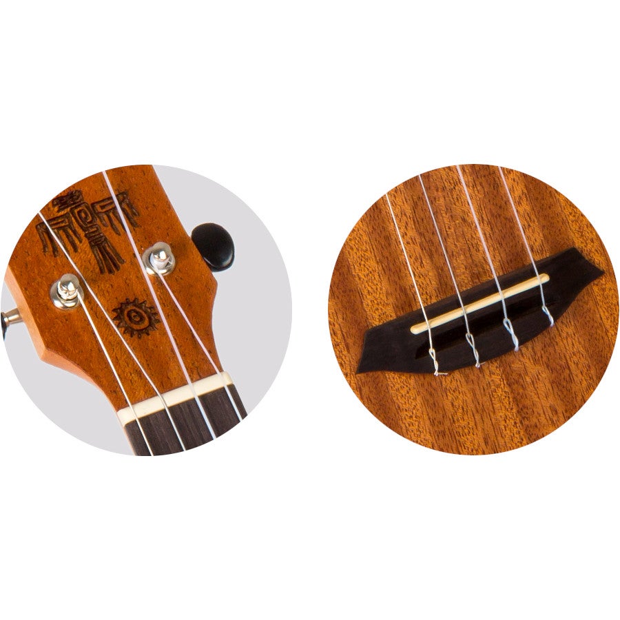 Flight DUB38 EQ-A Baritone Ukulele elektrisch-akoestische ukelele met actieve pickup