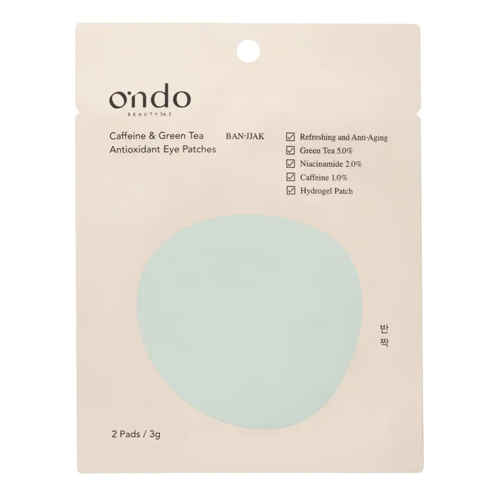 Ondo Beauty Patchs yeux antioxydant caféine et thé vert - 2 patchs