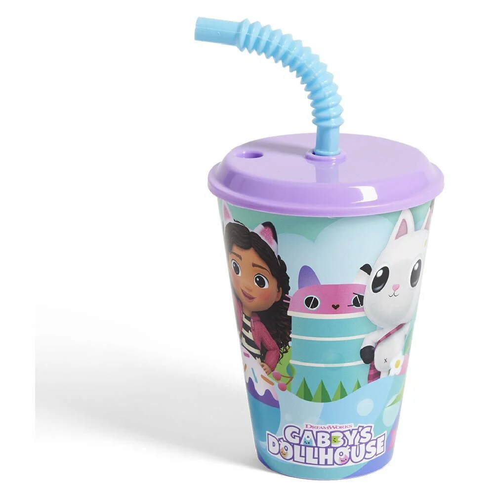 Gobelet enfant avec paille Gabby et la Maison Magique Ø9xH16,3cm