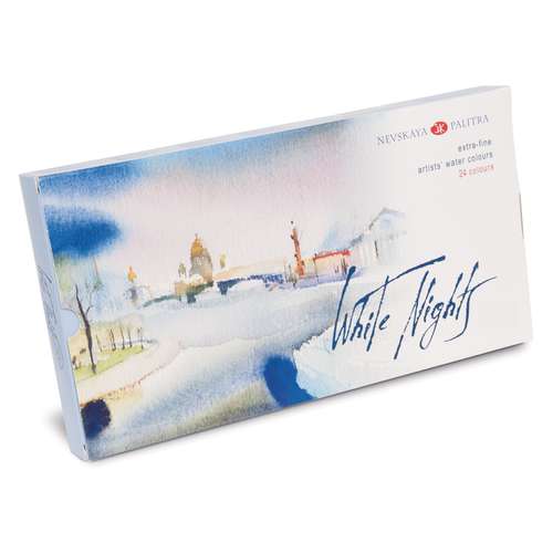 WHITE NIGHTS™ Extrafeine russische Künstler-Aquarellfarbe, Kunststoff-Etui